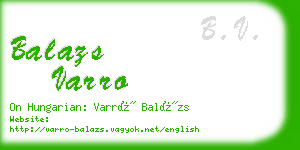 balazs varro business card